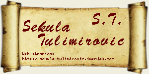 Sekula Tulimirović vizit kartica